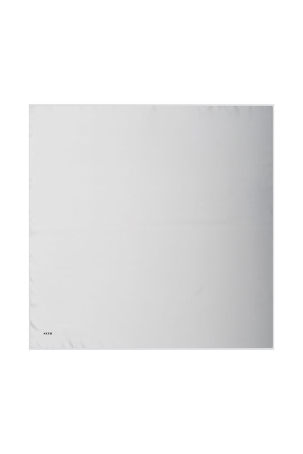 Açık Gri 100X100 İpek Eşarp - Aker