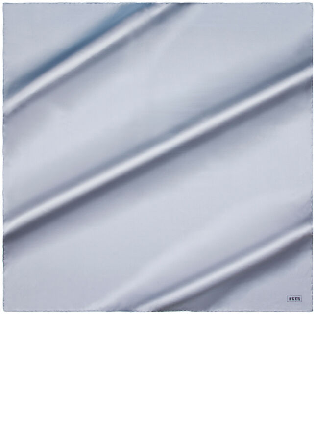 Açık Gri 100X100 İpek Eşarp - Aker (1)