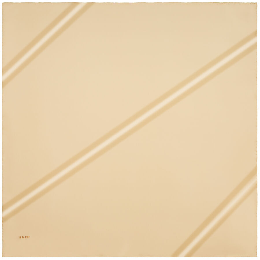 Sarı 100X100 Düz İpek Twill Eşarp - 1
