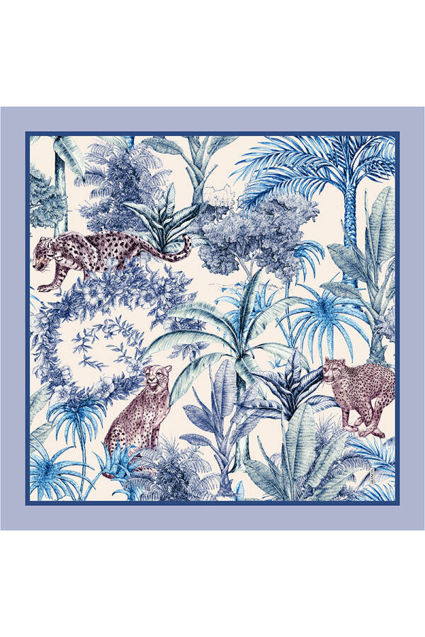 Mavi 100X100 Omuz Şalı - ARANCIA