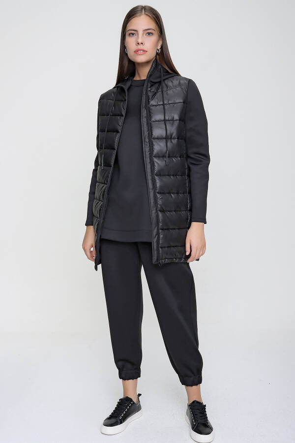 Siyah Scuba Şişme Mont - 1