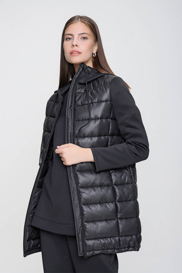 Siyah Scuba Şişme Mont - 2