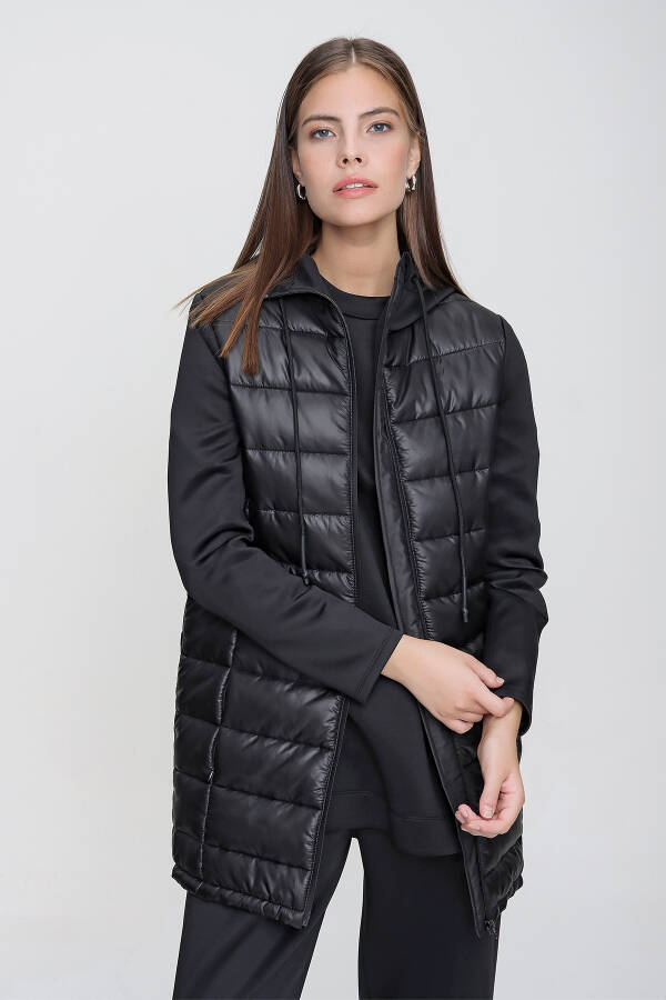 Siyah Scuba Şişme Mont - 3