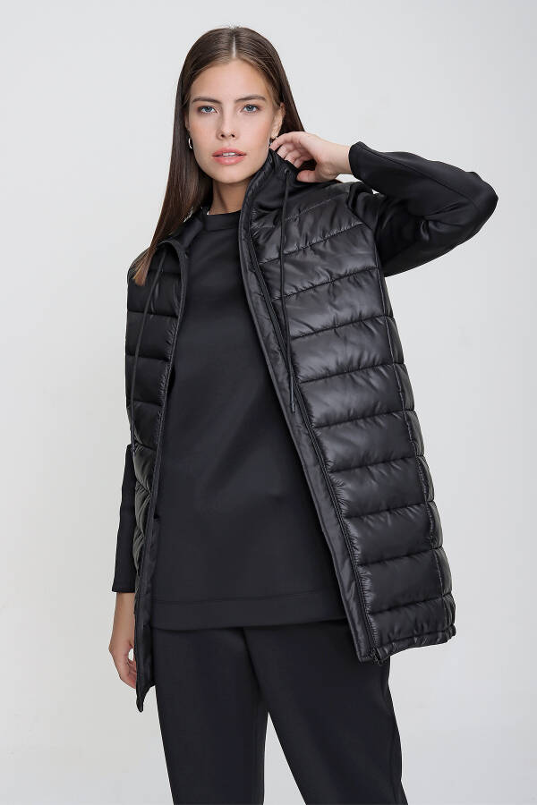 Siyah Scuba Şişme Mont - 4