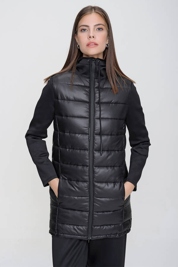 Siyah Scuba Şişme Mont - 6