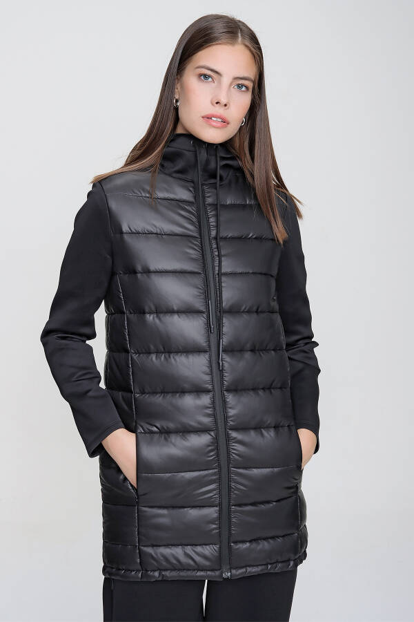 Siyah Scuba Şişme Mont - 7