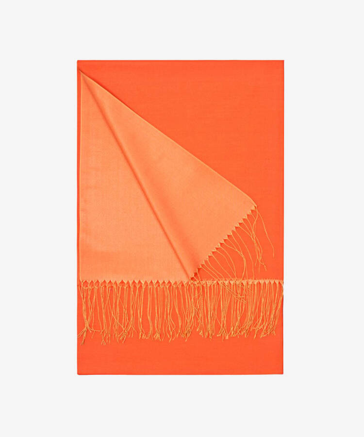 Renkli Reversible Silk Çift Taraflı İpek Şal - Aker (1)