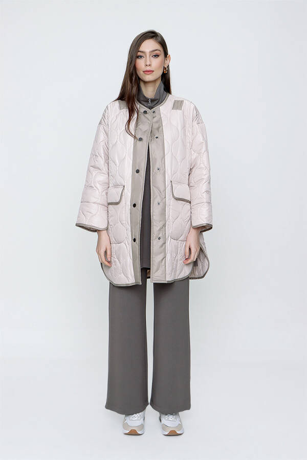 Taş Rahat Kesim Kapitone Mont - 1