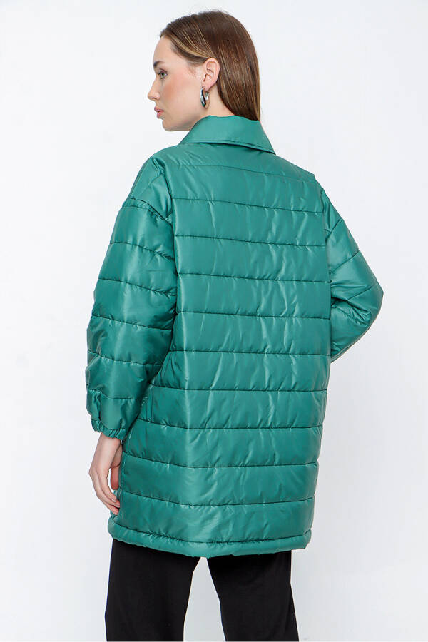 Yeşil Şişme Mont - 5