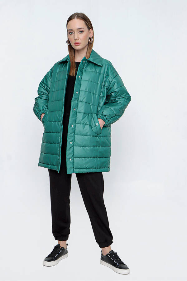 Yeşil Şişme Mont - Aker