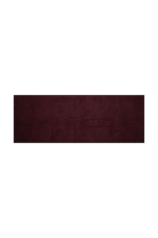 Bordo 75X190 CM Simli Monogram Şal - 1