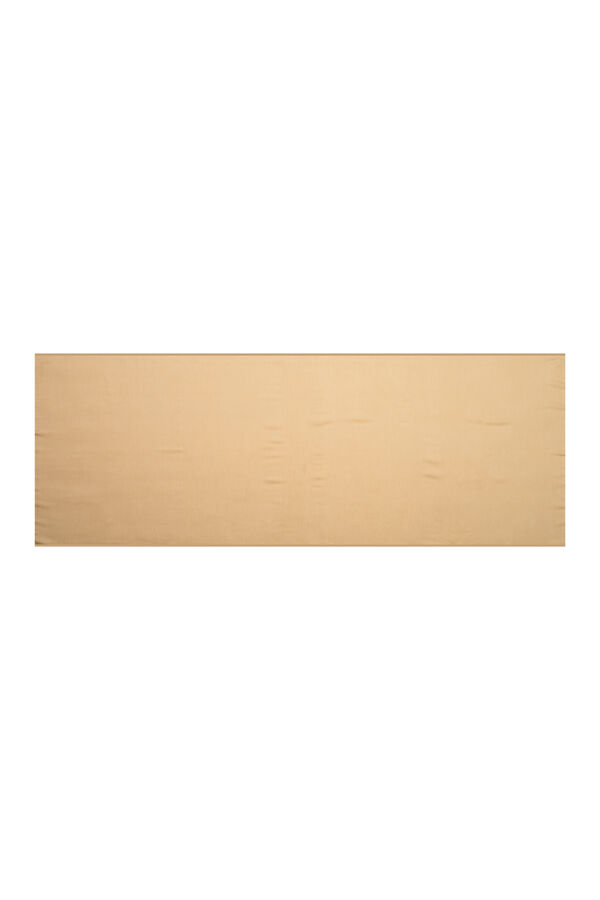 Sarı 75X190 CM Simli Monogram Şal - 1