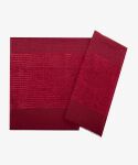 Bordo 75X200 Kadife Şeritli Şal 