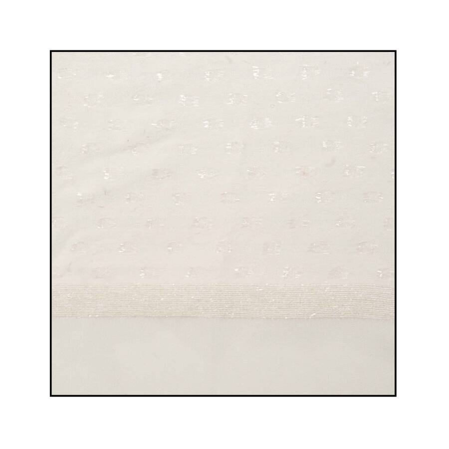 Ekru 70X200 1060300 Simli Jakar Şal - Aker Sport