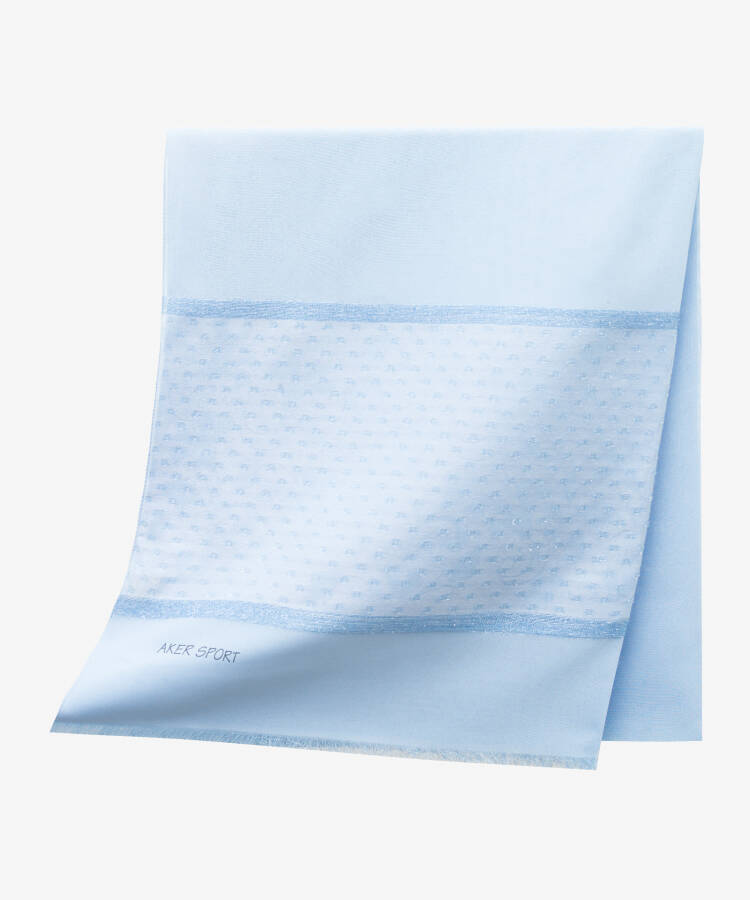 Mavi 70X200 1060300 Simli Jakar Şal - 1