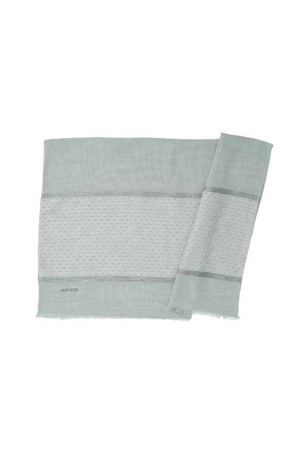 Açık Yeşil 70X200 1060300 Simli Jakar Şal - 1