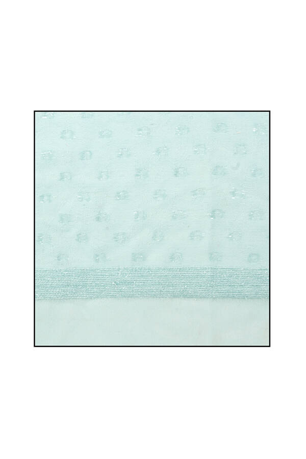 Yeşil 70X200 Simli Jakar Şal - 1