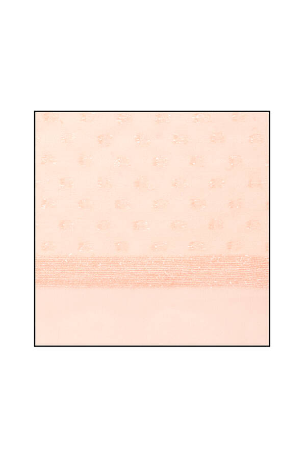 Pudra 70X200 1060300 Simli Jakar Şal - 1