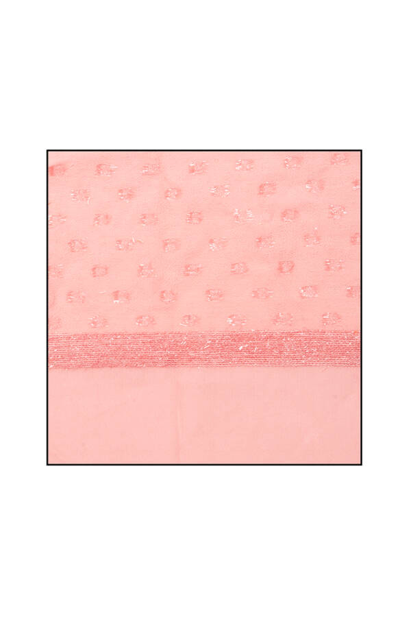 Pudra 70X200 1060300 Simli Jakar Şal - 1