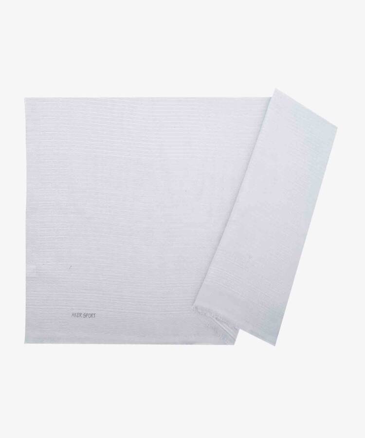Gri 80 X 200 CM Simli Çizgili Şal - Aker Sport