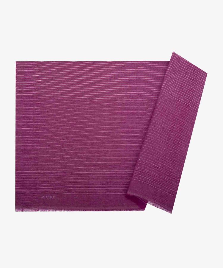 Mürdüm 80 X 200 CM Simli Çizgili Şal - Aker Sport