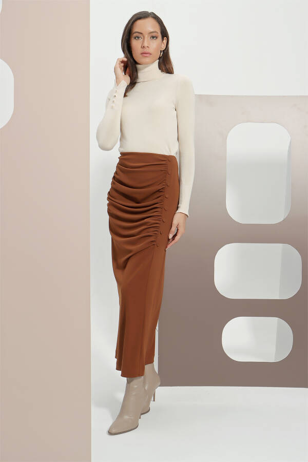 Taba Drapeli Etek - 2