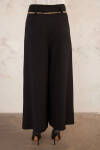 Siyah Gold Zincirli Pantolon Etek - 2