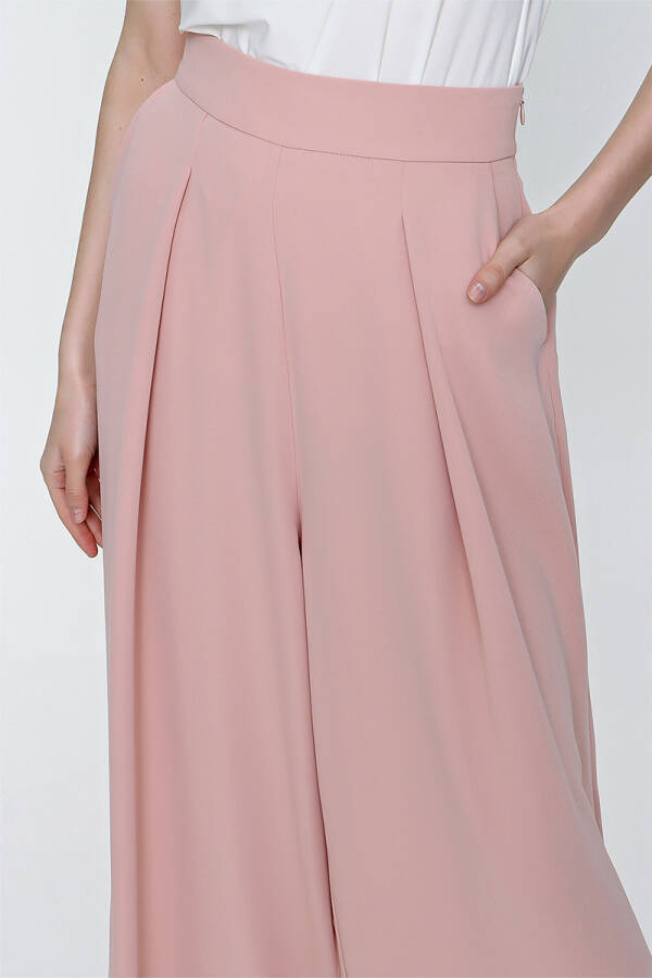 Pudra Cep Detaylı Pantolon Etek - 5