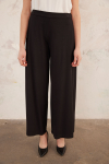 Siyah Örme Arka Bel Lastikli Pantolon Etek - 2