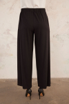 Siyah Örme Arka Bel Lastikli Pantolon Etek - 5