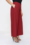 Bordo Geniş Paça Pantolon Etek - 5