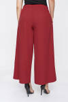 Bordo Geniş Paça Pantolon Etek - 6