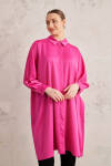 Fuşya Saten Tunik - 5