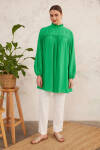 Yeşil Yakası Fırfırlı Robalı Tunik - 2