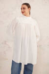 Beyaz Yakası Fırfırlı Robalı Tunik - 4