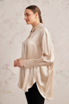 Taş Oversize Saten Tunik - 4
