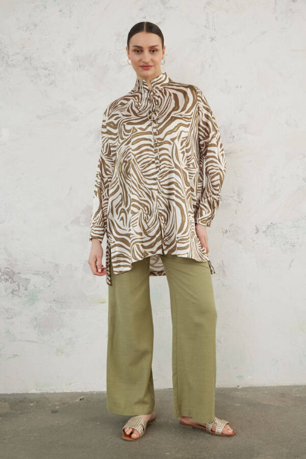 Yeşil Zebra Desen Tunik - 2