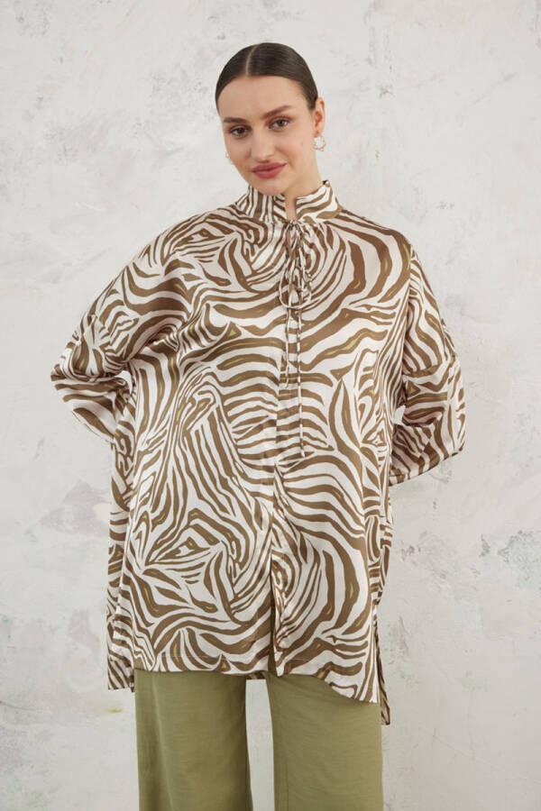 Yeşil Zebra Desen Tunik - 7