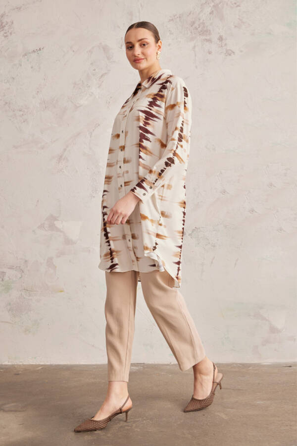 Bej Batik Desen Tunik - 2