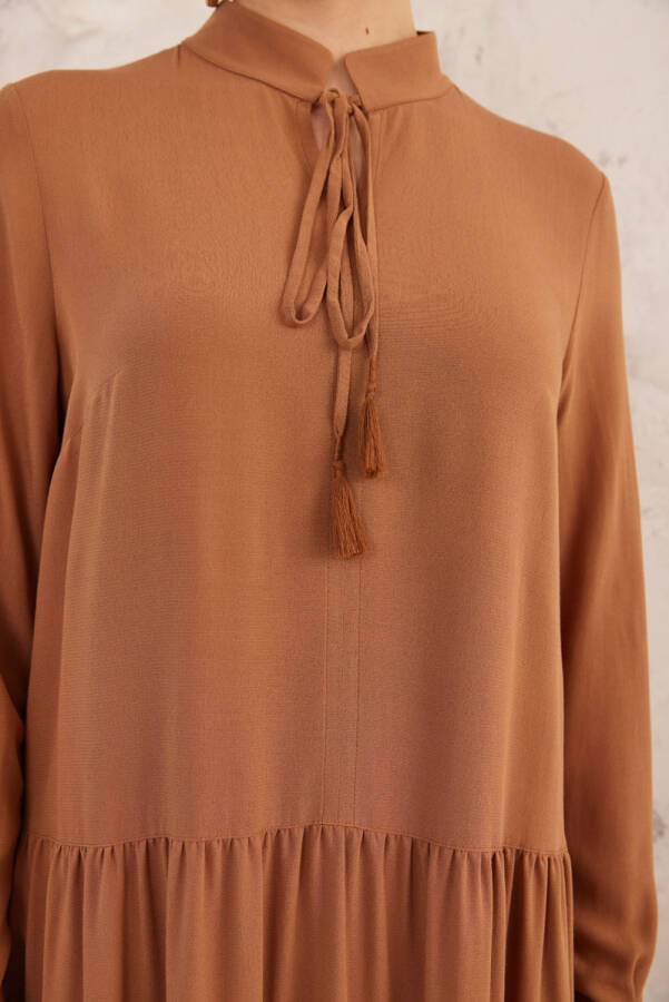 Camel Püskül Detaylı Viskon Tunik - 7