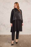 Siyah Organze Detaylı Tunik - 7