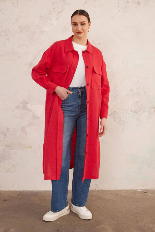 Kırmızı Cepli Tunik - 2
