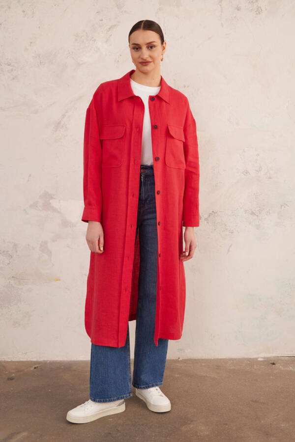 Kırmızı Cepli Tunik - 6