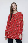 Kırmızı Desenli Tunik - 3