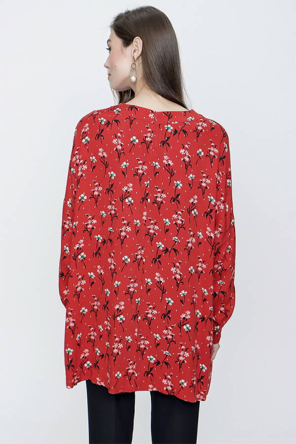 Kırmızı Desenli Tunik - 6