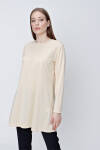 Bej Uzun Kollu Jüpon Tunik - 3