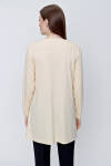 Bej Uzun Kollu Jüpon Tunik - 6