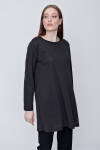 Siyah Uzun Kollu Jüpon Tunik - 2