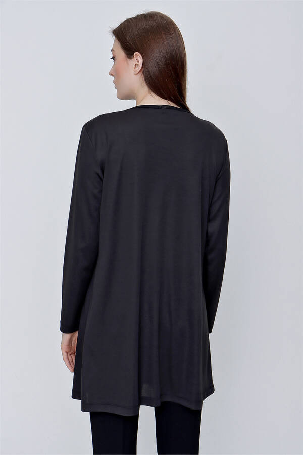 Siyah Uzun Kollu Jüpon Tunik - 5