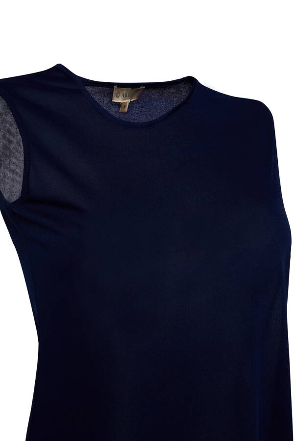 Lacivert Sıfır Kol Jüpon Tunik - 2